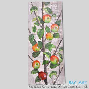 Wood art painting natural scenery oil painting